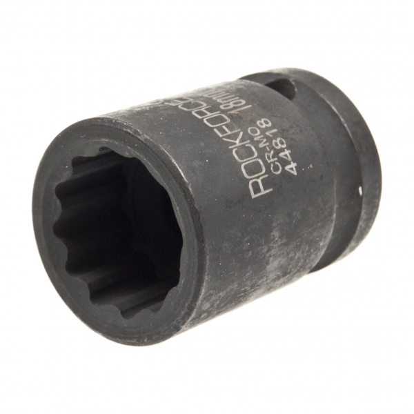 Головка торцевая 18мм 1/2" 12-гранная ударная L=58мм ROCKFORCE RF-44818 /1/225