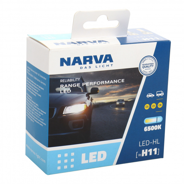 Автолампа H11 (PGJ19-2) LED RANGE PERFOMANCE 24W х2 6500K (2шт) 12/24V NARVA /1/10 Автолампа H11 (PGJ19-2) LED RANGE PERFOMANCE 24W х2 6500K (2шт) 12/24V NARVA /1/10