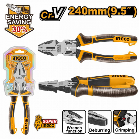 Плоскогубцы  240 мм INGCO HHCP28240 INDUSTRIAL