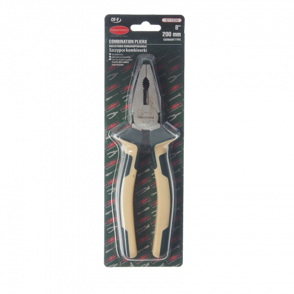 Плоскогубцы RF-611200 комбинированные Cr-V 8''-200мм, в блистере ROCKFORCE /1/