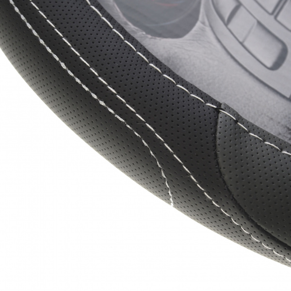 Оплетка руля MIS-17STW55 (XL) BLACK/GREY MISTAR /1/25