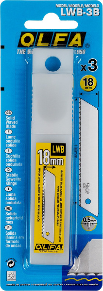 OLFA 18 мм, сегментированные лезвия (OL-LWB-3B)