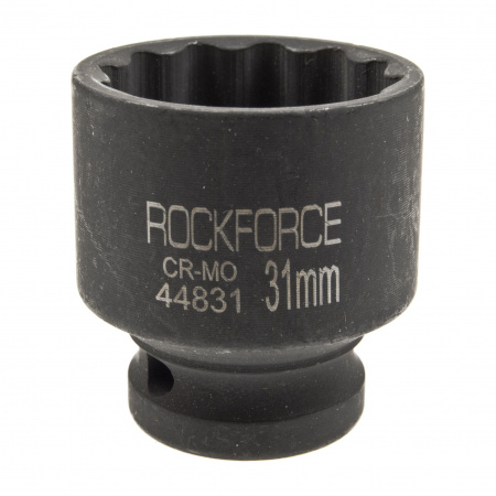 Головка торцевая 31мм 1/2" 12-гранная ударная L=44мм ROCKFORCE RF-44831 /1/90