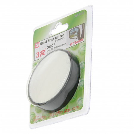 Зеркало дополнительное 3R-023 BLACK мертвой зоны 75мм сферическое внешнее, (скотч) 3R /1/100 Зеркало дополнительное 3R-023 BLACK мертвой зоны 75мм сферическое внешнее, (скотч) 3R /1/100