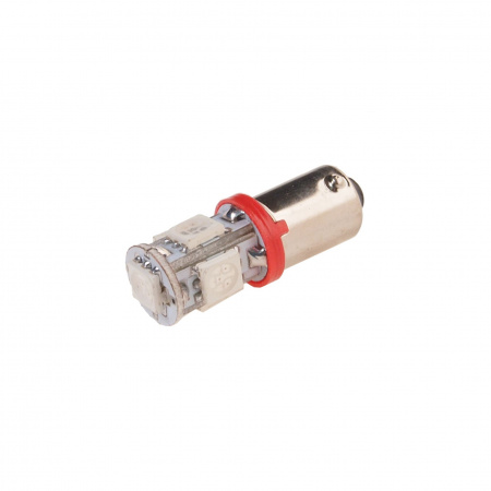 Автолампа T4W (BA9s) 5 SMD 5050 RED 40лм 12V MEGAPOWER /10 /100 OLD