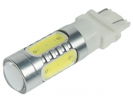 Автолампа T20W P27/7W (W3*16q)5 SMD MEGA WHITE 360лм 6000K12V MEGAPOWER /10/100 OLD