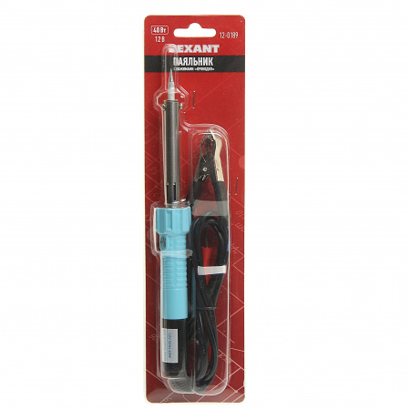 Паяльник 40Вт/12В с зажимами типа «крокодил» REXANT