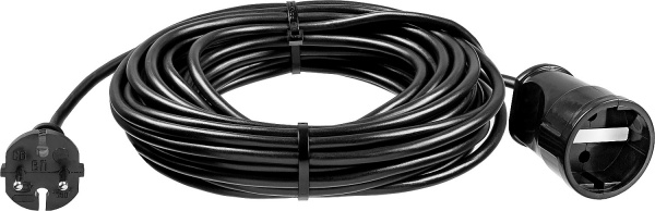 ЗУБР ПВС-207-Ш, ПВС, 2 x 0.75 мм2, 20 м, 2200 Вт, силовой удлинитель-шнур (55023-20)