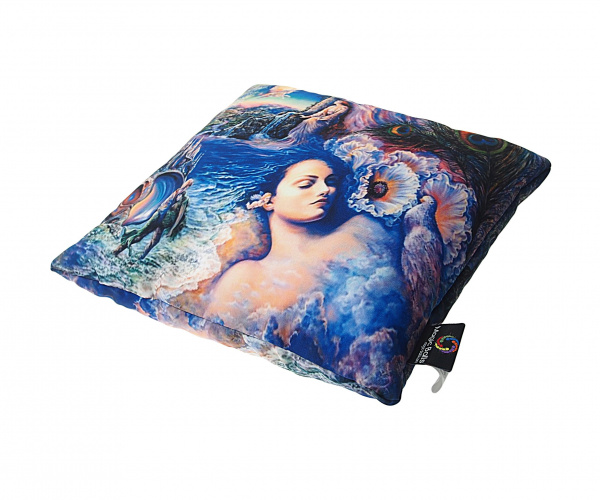 Подушка универсальная CK-01102 ДЕВУШКА НА СИНЕМ (35х35см) MAGIC BALLS /1 OLD