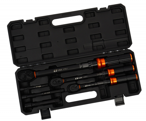 Набор ключей динамометрических и удлинителей (1/4" 2-22Nm, 3/8" 5-45Nm; 1/2" 10-170Nm) 6пр., с быстрой фиксацией в кейсе LG-S7906 LIGE /1/4 NEW
