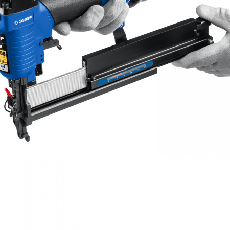 ЗУБР Т55/300, пневматический нейлер-степлер 18Ga 2-в-1: для скоб тип 55 и гвоздей тип 300, Профессионал (31937)