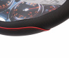 Оплетка руля MIS-17STW53 (M) черная с красным кантом MISTAR /1/25