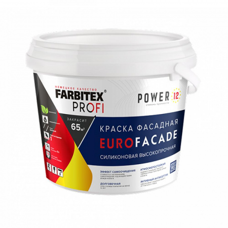 Краска фасадная силикон самоочищающая высокопрочная базаА 2л/3(6)EuroFacade FARBITEX ПРОФИ(6)
