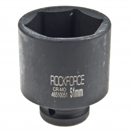 Головка торцевая 51мм 3/4" 6-гранная ударная удлиненная L=80мм ROCKFORCE RF-46510051 /1/30 Головка торцевая 51мм 3/4" 6-гранная ударная удлиненная L=80мм ROCKFORCE RF-46510051 /1/30