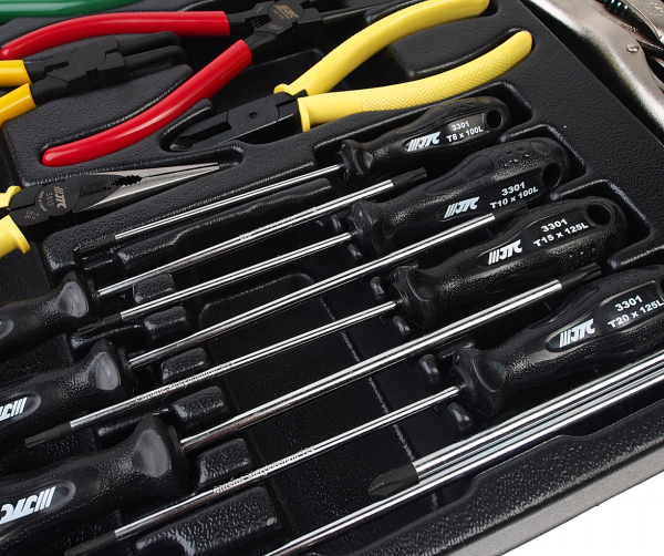 JTC Набор инструментов для тележки инструментальной JTC-5640 (1-я секция) 25 предметов JTC JTC Набор инструментов для тележки инструментальной JTC-5640 (1-я секция) 25 предметов JTC