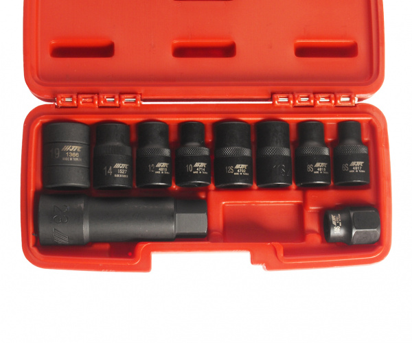 JTC Набор головок специальных 1/2",3/8" 5-ти гранных и RIBE 10 предметов в кейсе JTC JTC Набор головок специальных 1/2",3/8" 5-ти гранных и RIBE 10 предметов в кейсе JTC