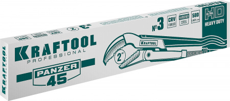 KRAFTOOL PANZER-45, №3, 2″, 580 мм, трубный ключ с изогнутыми губками (2735-20)