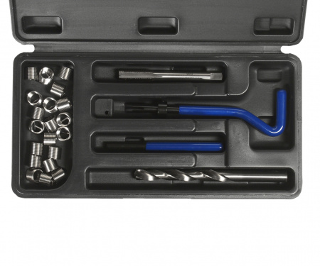 JTC Набор инструментов и вставок для восстановления резьбы М10х1.0мм L=13.5мм 14 предметов JTC