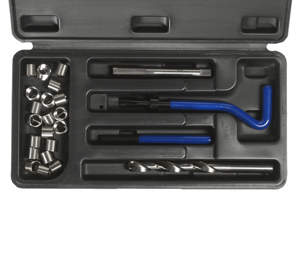 JTC Набор инструментов и вставок для восстановления резьбы М10х1.0мм L=13.5мм 14 предметов JTC