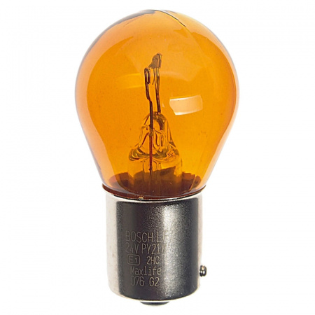 Автолампа PY21W (BAU15s) YELLOW TRUCKLIGHT MAXLIFE 24V BOSCH /10