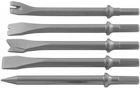 JAZ-3945H Комплект насадок длинных для пневматического молотка (JAH-6832/6833/H), 5 предметов