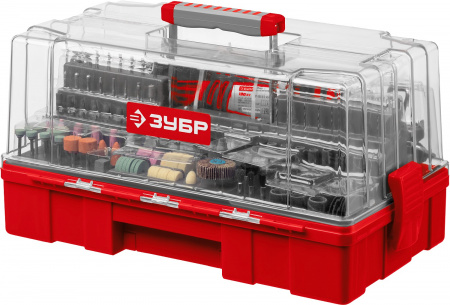 ЗУБР 242 предмета, 130 Вт, набор мини-насадок с гравером (ЗГ-130ЭК H242)