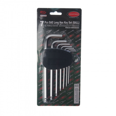 Набор ключей RF-5072LBS Г-образных 6-гранных длинных с шаром, 7пр.(3/32", 1/8", 5/32", 3/16", 1/4", 5/16", 3/8") в пластиковом держателе ROCKFORCE /1 Набор ключей RF-5072LBS Г-образных 6-гранных длинных с шаром, 7пр.(3/32", 1/8", 5/32", 3/16", 1/4", 5/16", 3/8") в пластиковом держателе ROCKFORCE /1