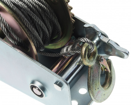 Лебедка RF-TRT1101C ручная барабанная, 450кг(стальной трос, диаметр троса-4.5мм, длина троса-10м ) ROCKFORCE /1