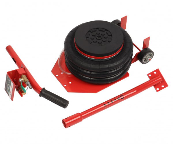 Домкрат подкатной пневматический 3,5т(6-12bar, h min 135мм, h max 420мм, 3 подушки, Ø270мм) ROCKFORCE /1