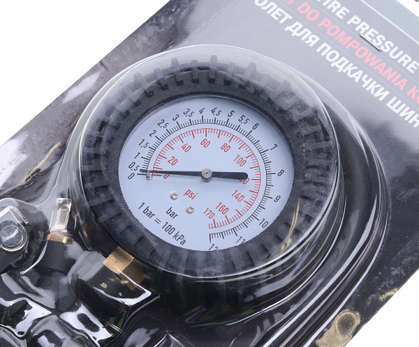 Пистолет для подкачки шин RF-23703 с аналоговым манометром (0-12bar), в блистере ROCKFORCE /1/20