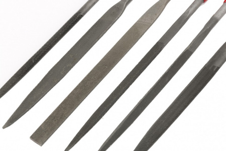 Набор надфилей, 160 х 4 мм, 6 шт, обрезиненные рукоятки Matrix