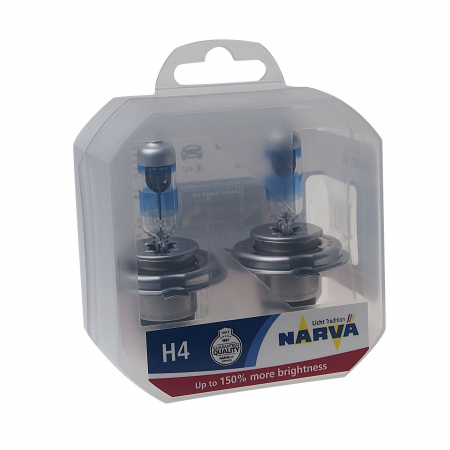 Автолампа H4 (60/55) P43t+150% RANGE POWER (2шт) 12V NARVA 1/10