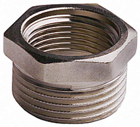 Футорка GENERAL FITTINGS никелированная латунь, 1/2″ х 3/8″