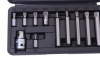 Набор бит RF-4112C SPLINE с битодержателем,11пр. 1/2"(L:30/75мм; M5,М6,М8,М10,M12), в пластик. кейсе ROCKFORCE /1