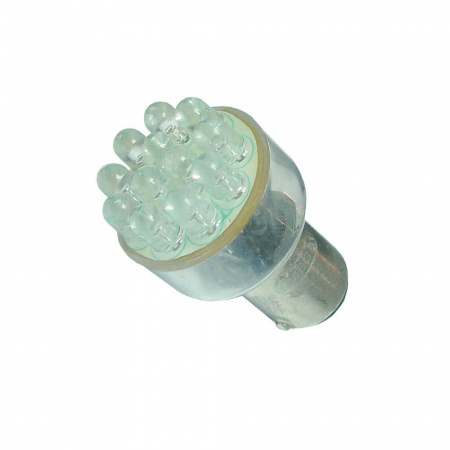 Автолампа P21/5W (BAY15d) 12 LED YELLOW 52лм 12V MEGAPOWER /10/200