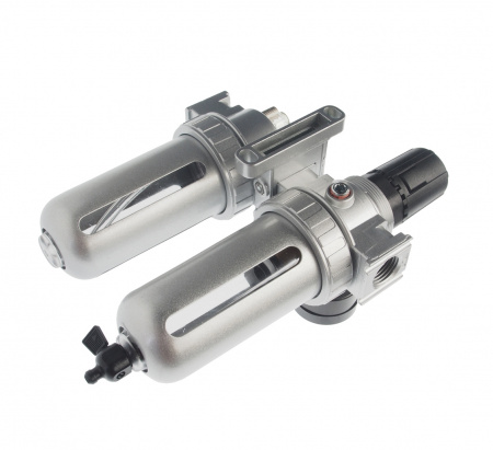 JTC Блок подготовки воздуха (лубрикатор,осушитель) 1/2” пластик. переключ. 150PSI 3000л/мин. 125мл JTC