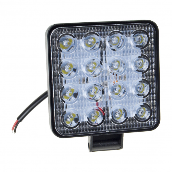 Фара рабочего света  MIS-48W 16LED плоская 105-105мм 10-30V MISTAR /1/50 Фара рабочего света  MIS-48W 16LED плоская 105-105мм 10-30V MISTAR /1/50