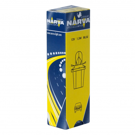 Автолампа BAX1.5W с бежевым патроном (B8.5d) 12V NARVA /10/200