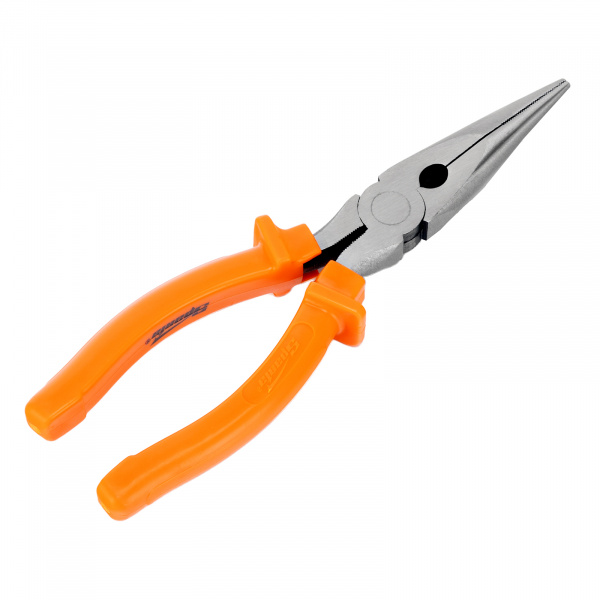 Длинногубцы прямые Classic, 200 мм, шлифованные, пластмассовые рукоятки Sparta