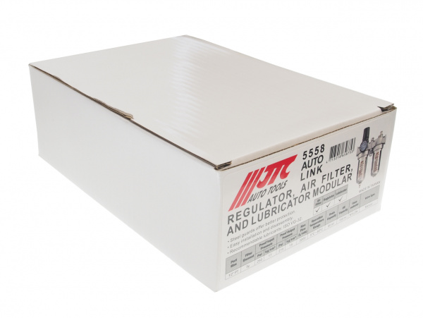 JTC Блок подготовки воздуха (лубрикатор,осушитель) 1/2" металл. переключ. 215PSI 3000л/мин. 150 мл JTC