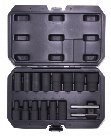 BESS1216 Набор головок торцевых спиральных для поврежденного крепежа 1/2"DR, 8-27 мм, 16 предметов BESS1216 Набор головок торцевых спиральных для поврежденного крепежа 1/2"DR, 8-27 мм, 16 предметов