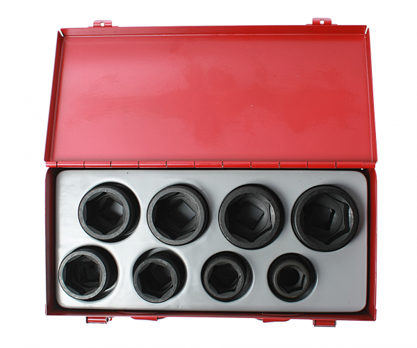 JTC Набор головок торцевых 3/4" 6-ти гранных 21-38мм ударных 8 предметов в кейсе JTC