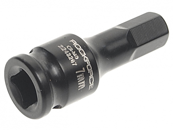 Головка-бита  7мм 1/4" 6-гранная ударная L= 40 мм ROCKFORCE RF-2243207 /1/10/240