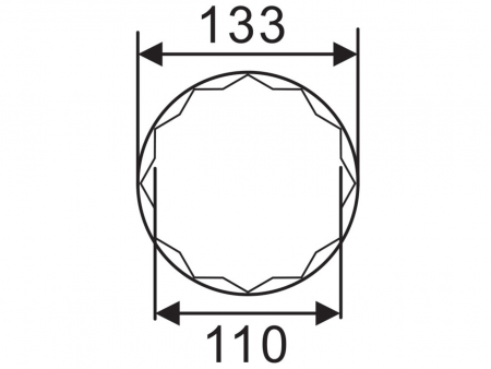 JTC Головка ступичная SW36х110мм 12-ти гранная (IVECO) L=118мм JTC