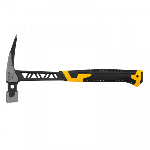 Молоток кровельщика 600 г, цельнокованый, боек с магнитом, двухкомп. обрезин. рук-ка Denzel