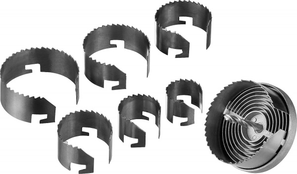STAYER 7 шт, (26-32-38-45-50-56-64 х 23 мм), наборная кольцевая пила по дереву (2956-1)