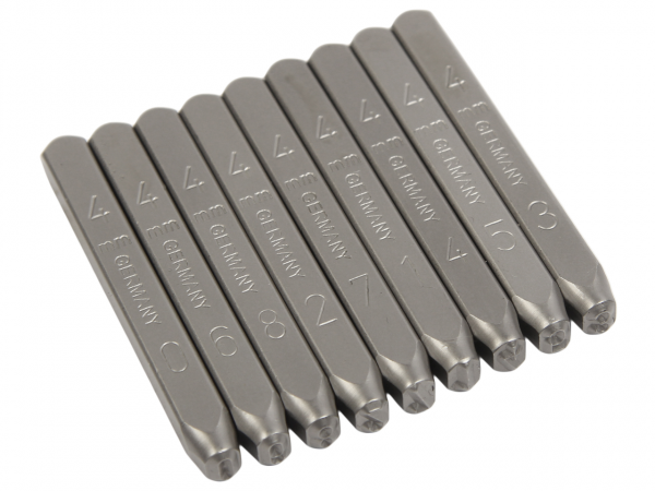 JTC Клейма цифровые 4мм (HRC 60+-2град. DIN 1451) JTC