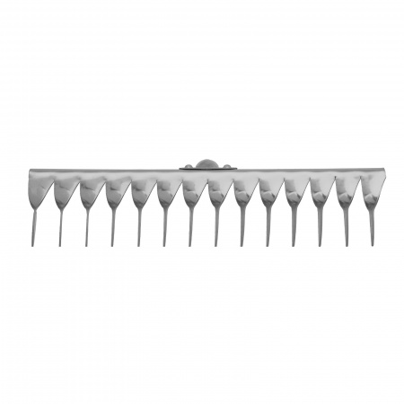 Грабли, нержавеющая сталь, 340 мм, 14 витых зубьев, без черенка, Россия, Сибртех