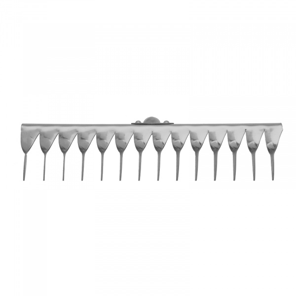 Грабли, нержавеющая сталь, 340 мм, 14 витых зубьев, без черенка, Россия, Сибртех