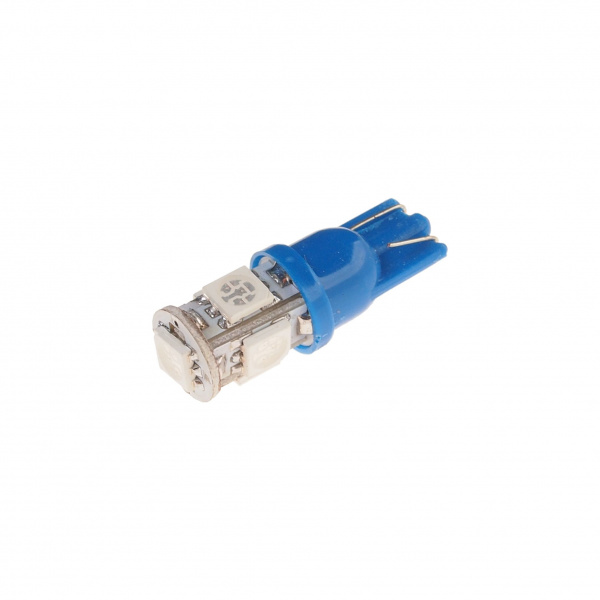 Автолампа T10W (W2,1x9,5d) 5 SMD 5050 BLUE 30лм 12V MEGAPOWER /10 /100 OLD Автолампа T10W (W2,1x9,5d) 5 SMD 5050 BLUE 30лм 12V MEGAPOWER /10 /100 OLD